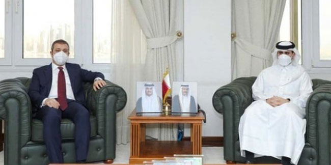 TCMB Başkanı ile Katar Merkez Bankası Başkanı arasında görüşme