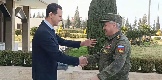 Rusya'dan Suriye'ye kritik ziyaret! Bakan Şoygu, Beşar Esad'la görüştü
