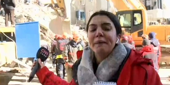 Deprem bölgesinde CNN Türk muhabirinin zor anları