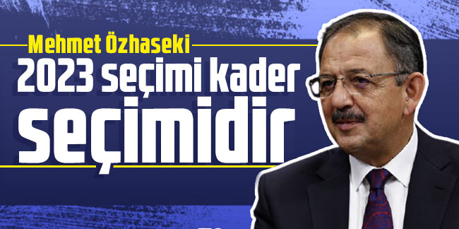 Mehmet Özhaseki: 2023 seçimi kader seçimidir