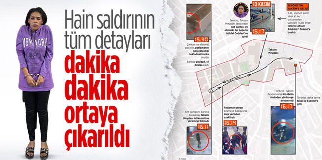 Taksim'deki bombalı saldırıyı yapan teröristin olay yerine geliş görüntüleri yayınlandı