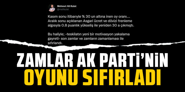 Ünlü anketçi son anketleri yorumladı: Zamlar AK Parti'nin oyunu sıfırladı
