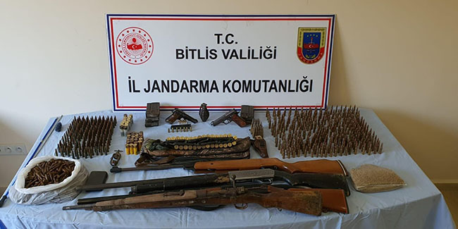 Bitlis’te silah ve mühimmat ele geçirildi