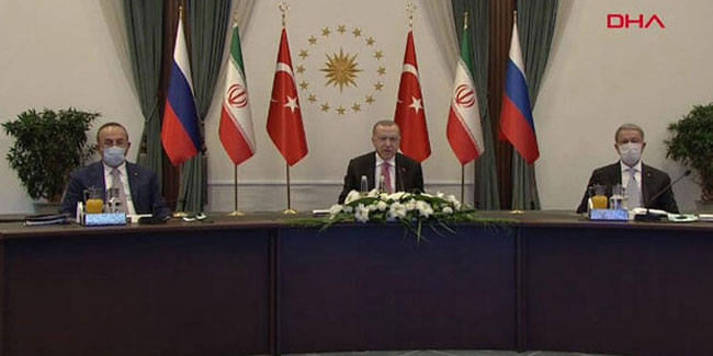 Türkiye, Rusya ve İran'dan kritik zirve! Ortak bildiri yayımlandı