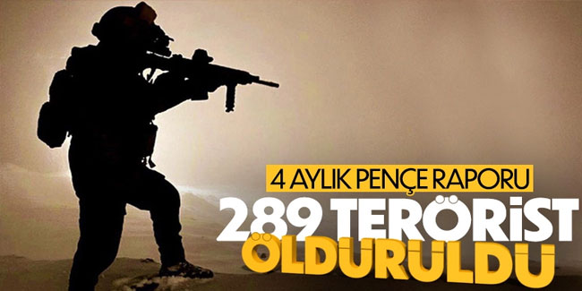 Pençe Kilit Operasyonu'nda 289 terörist etkisiz hale getirildi