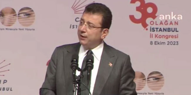 İmamoğlu’nun konuşmasını Kılıçdaroğlu sloganı atarak kestiler