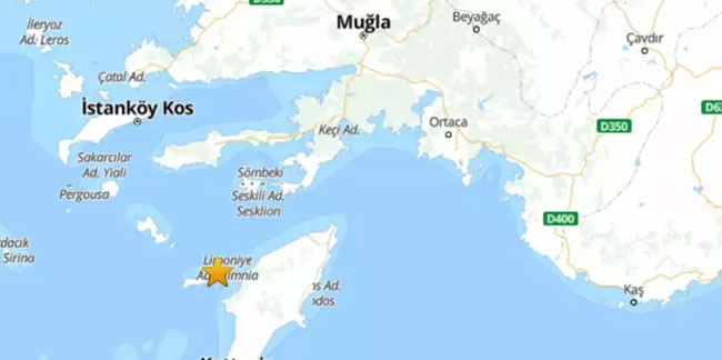 Ege Denizi'nde 4.1 büyüklüğüde deprem