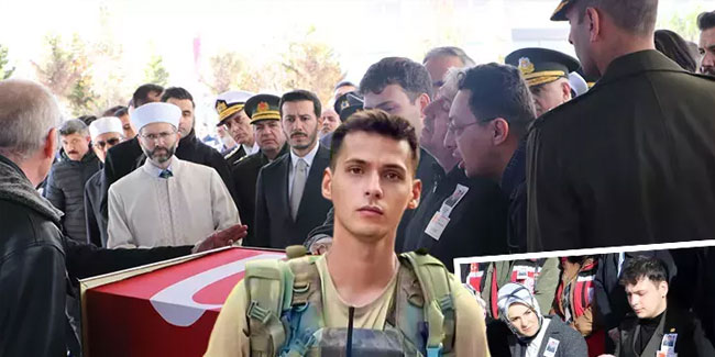 Şehit Teğmen Eril Alperen Emir, son yolculuğuna uğurlandı