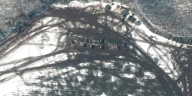 Ukrayna sınırındaki askeri hareketlilik uydu görüntülerine yansıdı