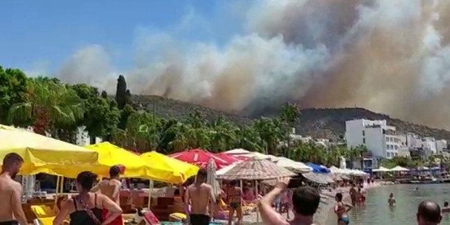 Bodrum yanıyor! Alevler yerleşim alanına ilerliyor! Otel tahliye edildi