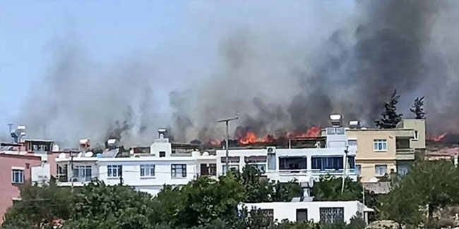Mersin'de makilik yangını; TOMA ile de müdahale edildi