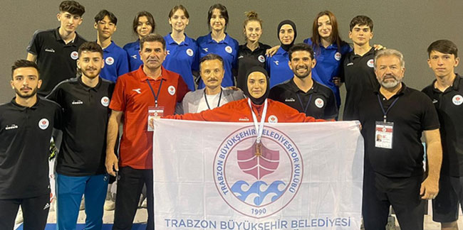 Trabzonlu sporcu Hiranur'dan üçüncülük
