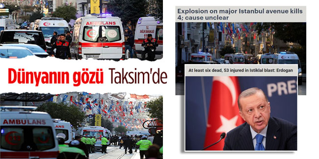 Taksim'deki patlama dünya basınında