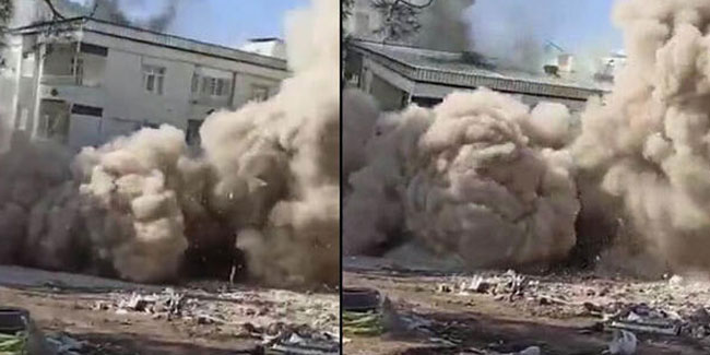 Diyarbakır'da kontrollü yıkımda 10 katlı bina çöktü