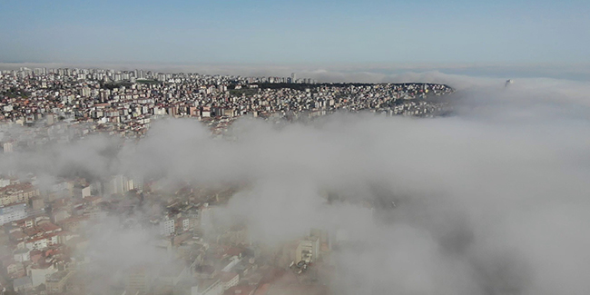 Samsun'da sis güzelliği