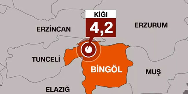 Bingöl 4.2 büyüklüğünde depremle sallandı