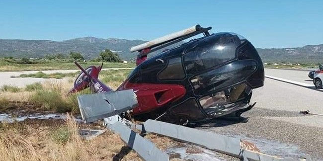 Yunan adasına Türk helikopteri düştü