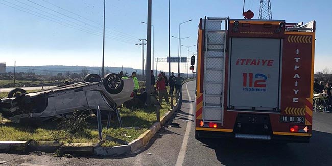 Balıkesir'de trafik kazası: 4 yaralı