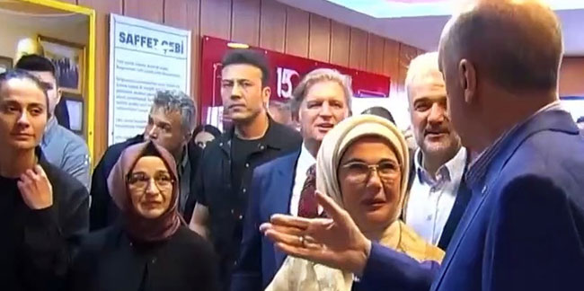 Cumhurbaşkanı Erdoğan oy kullanırken, tartışma çıktı!