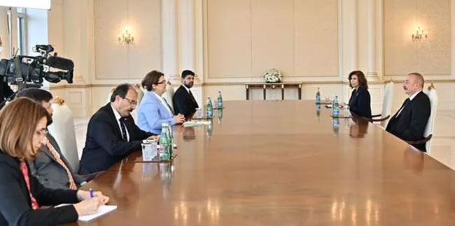 Azerbaycan Cumhurbaşkanı Aliyev, Bakan Yanık'la görüştü! Müjdesi dikkat çekti