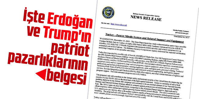 İşte Erdoğan ve Trump'ın patriot pazarlıklarının belgesi