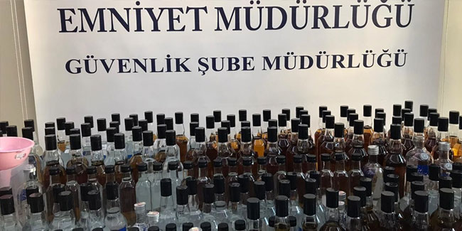 Türkiye genelinde 5 bin 305 şişe kaçak alkollü içki yakalandı