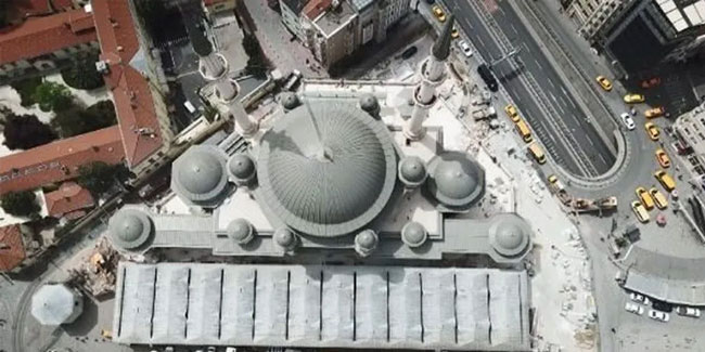 Taksim'de yapımı biten cami bu cuma açılacak