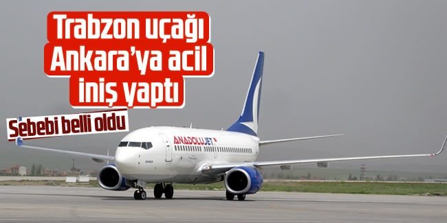 Anadolu Jet Trabzon uçağının acil iniş nedeni belli oldu