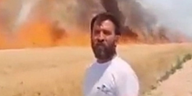 Konya'da bir çiftçinin 400 dönüm buğday tarlası yandı