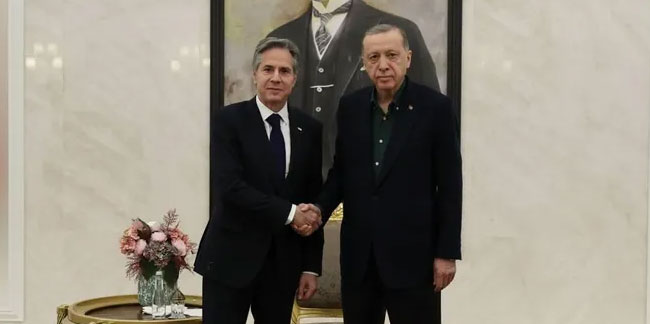 Cumhurbaşkanı Erdoğan ABD Dışişleri Bakanı Blinken'la görüştü