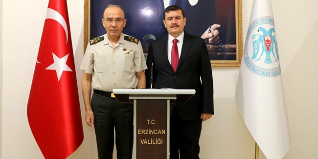 Korgeneral Öngay'dan Vali Ali Arslantaş'a ziyaret