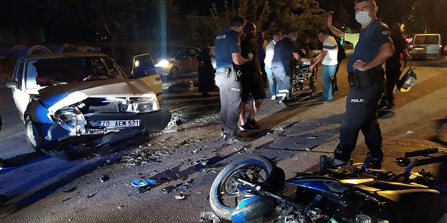 Isparta’da otomobil ile motosiklet çarpıştı: 1 ağır yaralı