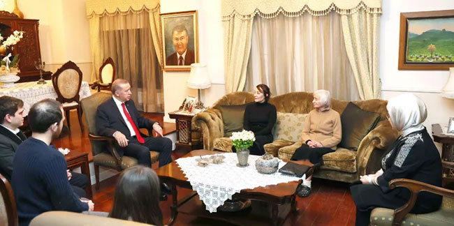 Cumhurbaşkanı Erdoğan ve eşi Emine Erdoğan'dan, Baykal ailesine taziye ziyareti