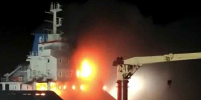 Sinop açıklarında yabancı kuru yük gemisinde yangın!
