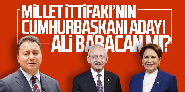 Millet İttifakı'nın Cumhurbaşkanı adayı Ali Babacan mı?