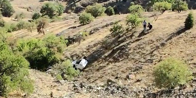 Elazığ’da otomobil 150 metreden aşağı yuvarlandı: 2 yaralı