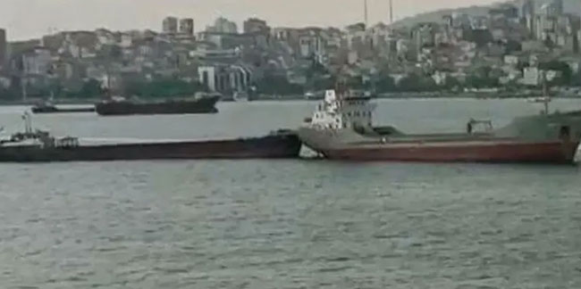 İstanbul açıklarında korkutan kaza! 2 gemi kafa kafaya çarpıştı