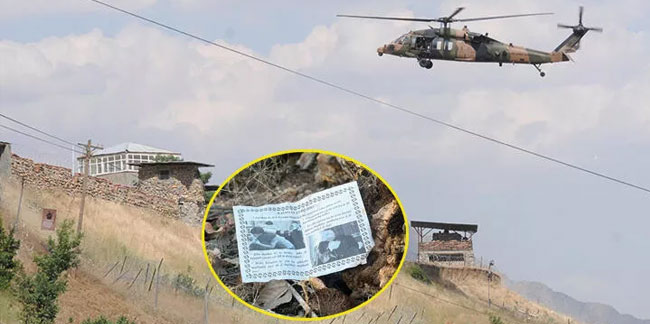 Hakkari'de askeri helikopterle teröristlere 'Teslim ol' bildirisi