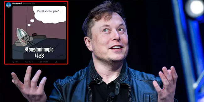 Elon Musk'tan kafaları karıştıran '1453' paylaşımı
