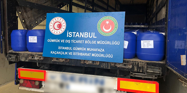 İstanbul ve Hatay’da 85 ton sülfürik asit ele geçirildi