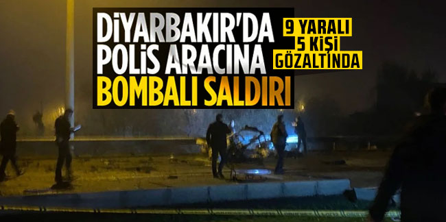 Diyarbakır'da polis servisine bombalı saldırı: 8'i polis 9 yaralı, 5 kişi gözaltında