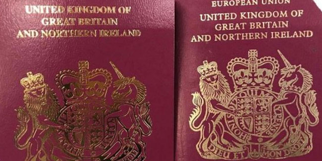 İngiltere pasaportlarından AB ifadesi kaldırıldı