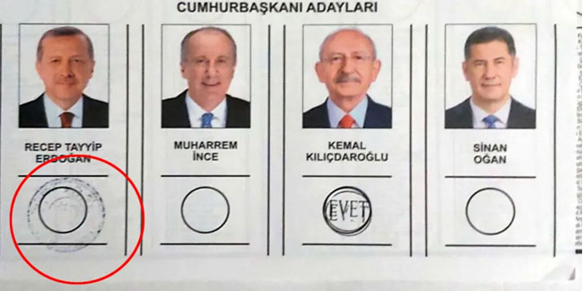 YSK: Erdoğan mühürlü oy pusulaları geçerli