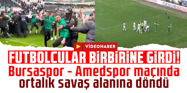 Gerginlik had safhada! Bursaspor - Amedspor maçında ortalık savaş alanına döndü