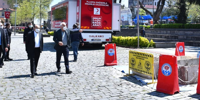 Vali Ustaoğlu ve Başkan Zorluoğlu, Meydan'da incelemelerde bulundu 