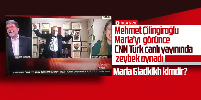 Mehmet Çilingiroğlu Maria'yı görünce CNN Türk canlı yayınında zeybek oynadı! Maria Gladkikh kimdir? 