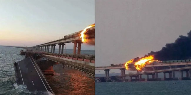 Kırım'ı Rusya'ya bağlayan Kerç Köprüsü'nde patlama