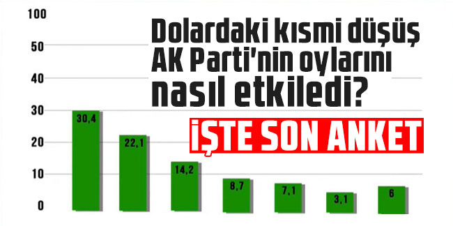 Dolardaki kısmi düşüş AK Parti'nin oylarını nasıl etkiledi? İşte son anket
