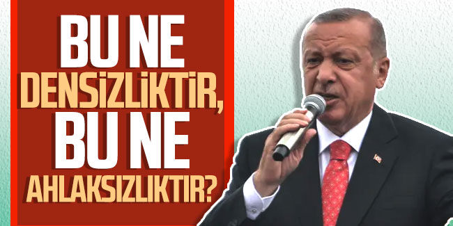 Erdoğan: Bu ne densizliktir, bu ne ahlaksızlıktır?