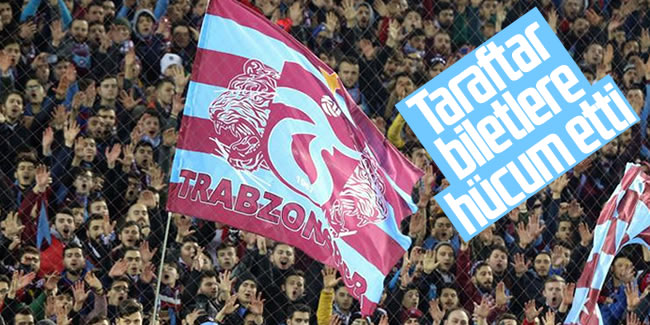 Trabzonspor taraftarı biletlere hücum etti